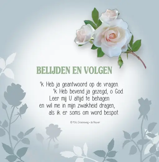 Belijdenis Belijden en volgen