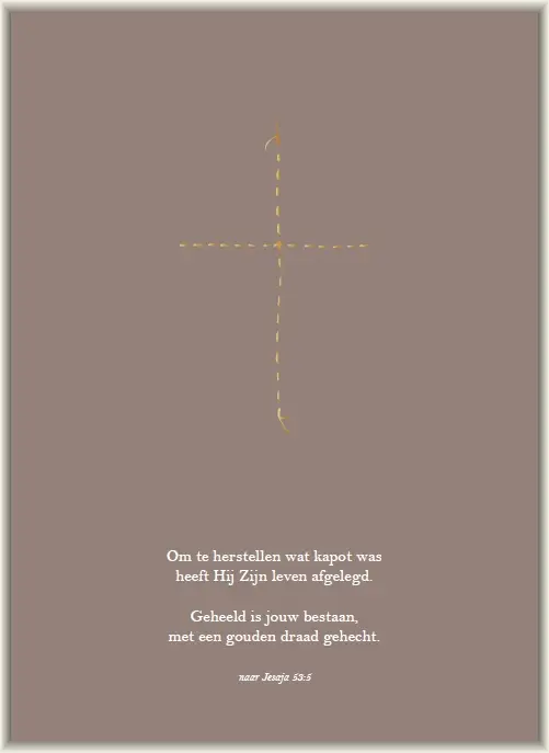 Om te herstellen wat kapot was heeft Hij