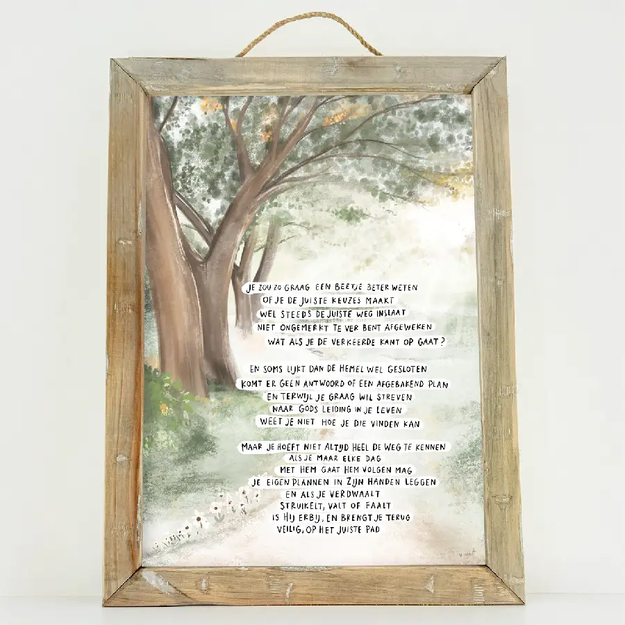 Schilderij A4 Je zou zo graag