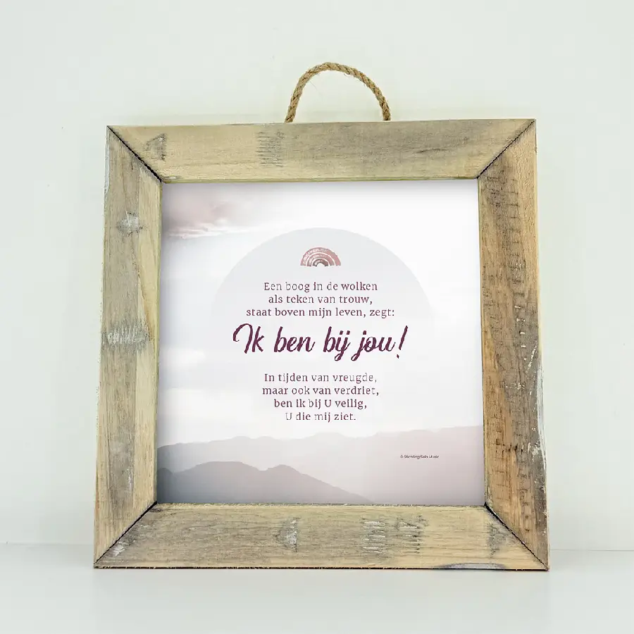 Schilderij Square Een boog in de wolken