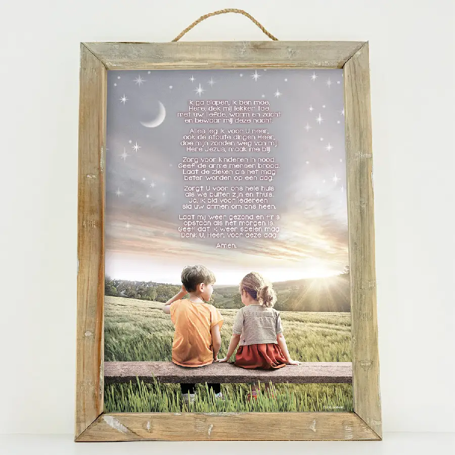 Schilderij A4 Ik ga slapen