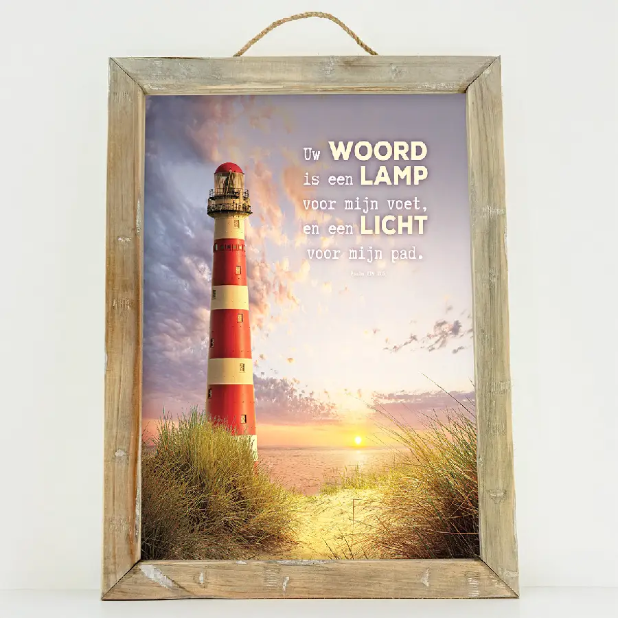 Schilderij A4 Uw Woord is een lamp