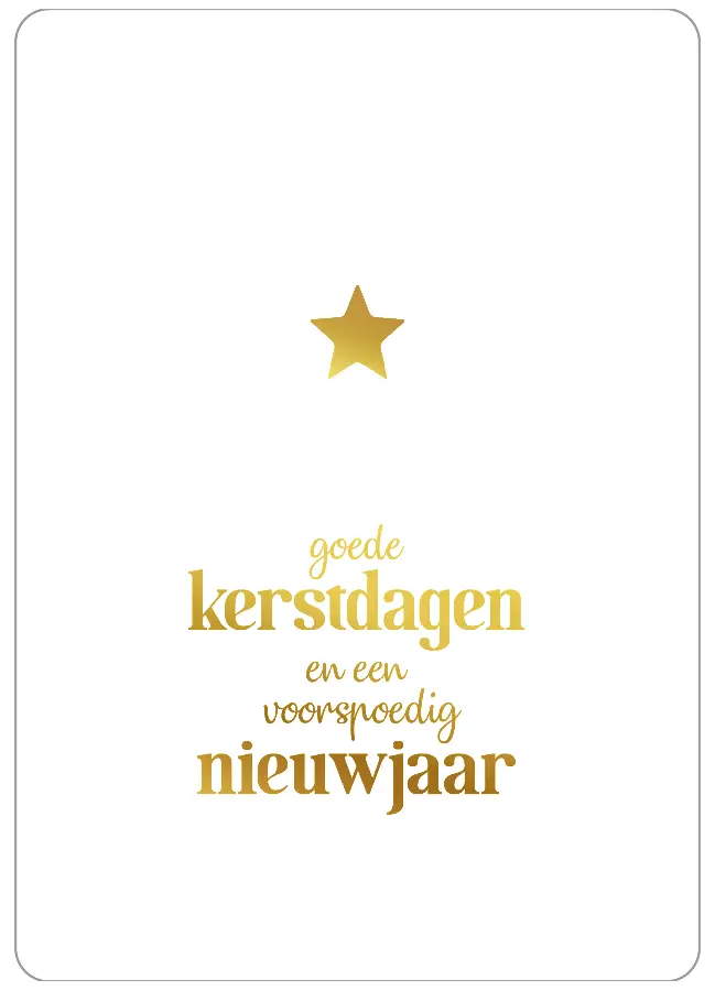 Goede kerstdagen/voorspoedig nieuwjaar