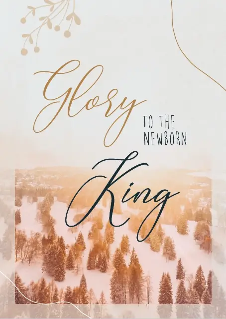Enkele kaart Glory to the newborn King