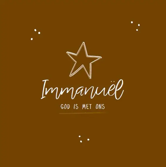 ImmanuÃ«l God is met ons