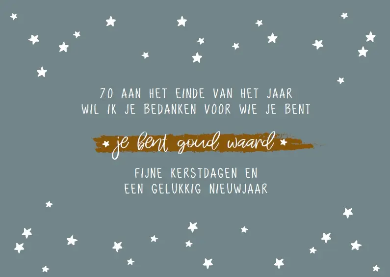Je bent goud waard