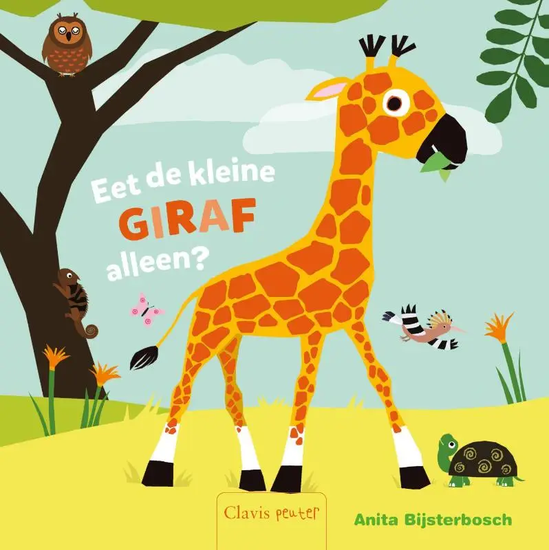 Eet kleine giraf alleen?