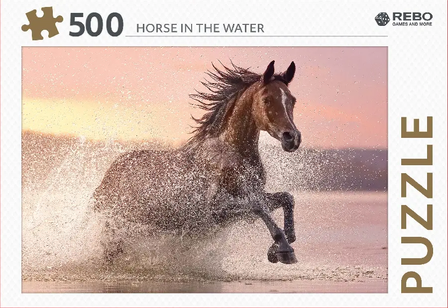 Rebo legpuzzel 500 stukjes - Horse in the water