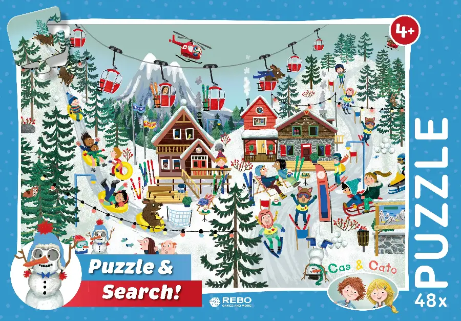 Rebo legpuzzel 48 stukjes - Cas & Cato winter