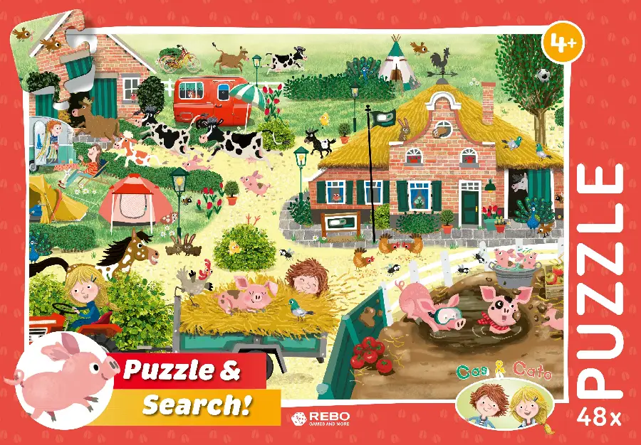 Rebo legpuzzel 48 stukjes - Cas & Cato farm