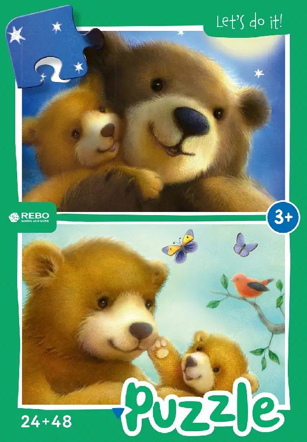 Rebo legpuzzel 24 + 48 stukjes - Bear family