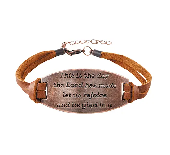 Leather bracelet this is the day