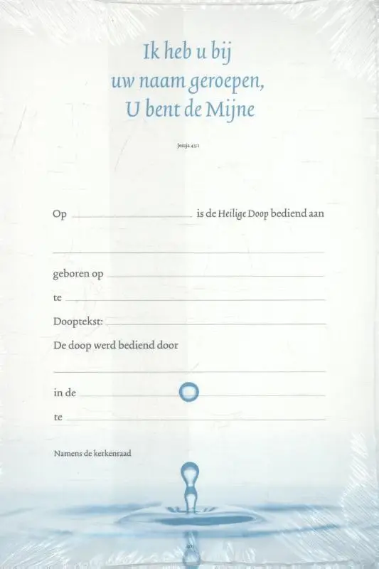 Doopkaart 401 set 10